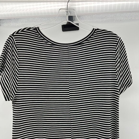 Market & Spruce Short Sleeve Black/Whit Striped Shift Dress Women's Size Large - Picture 6 of 9